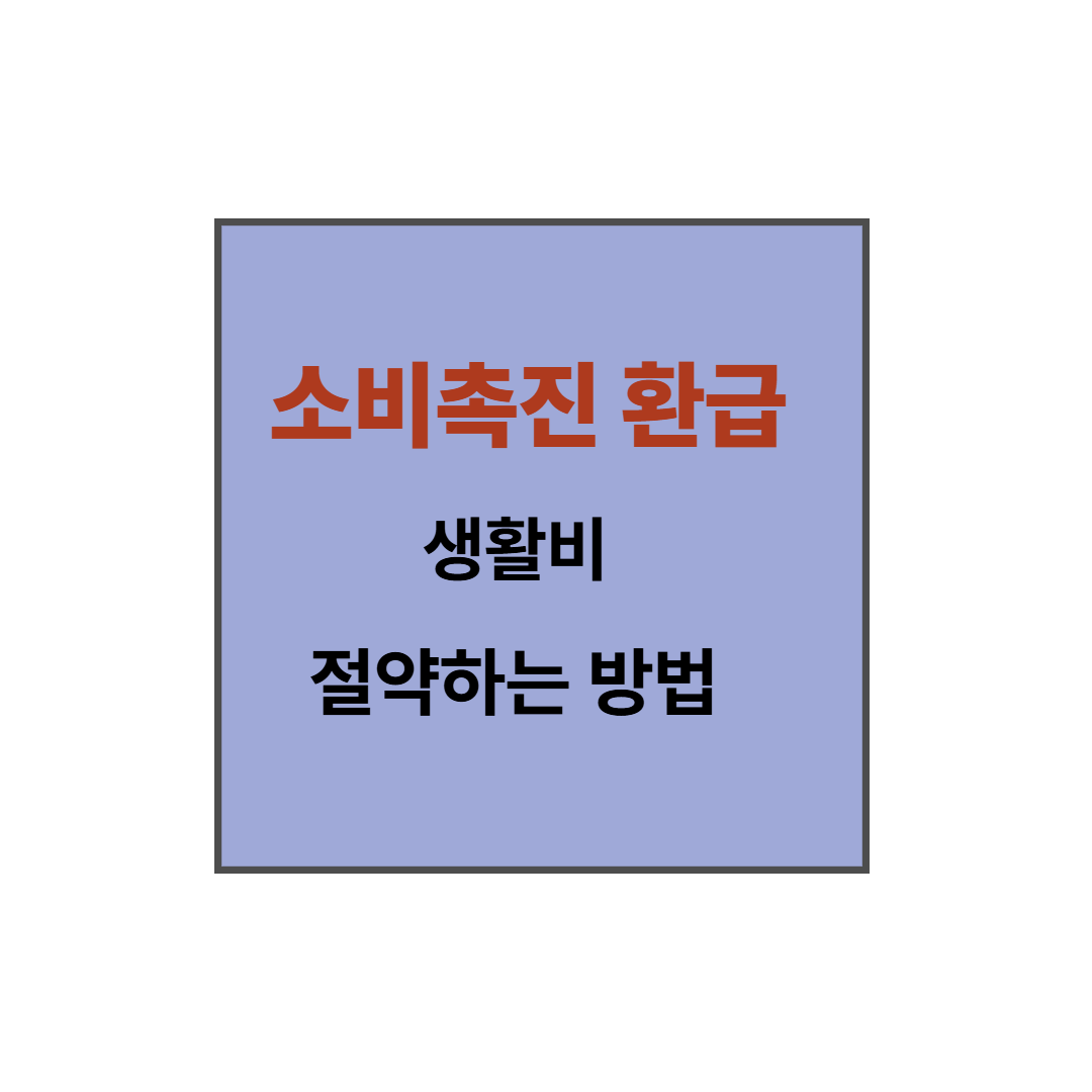 소비촉진 환급 정책 신청 절차 안내