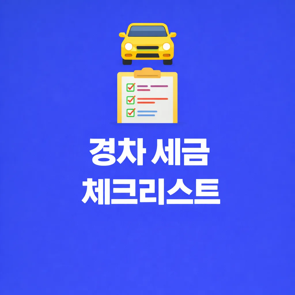 경차 세금 체크리스트 관련 썸네일