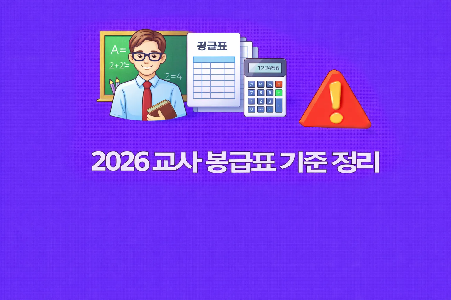 교사 봉급표 기준 관련 썸네일