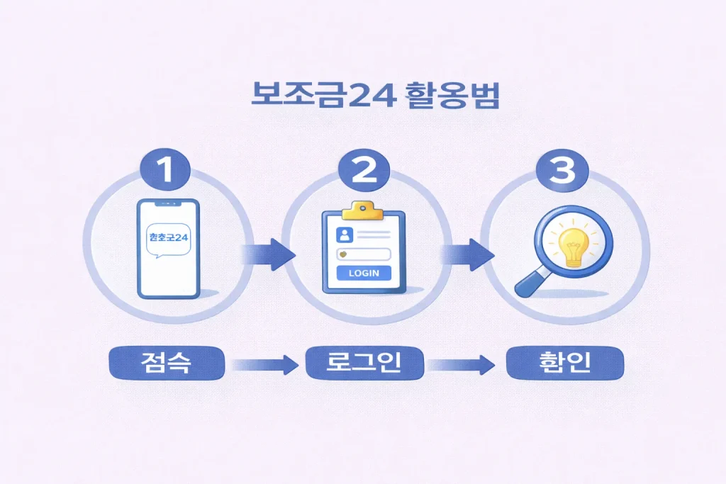 보조금24 활용법 조회
