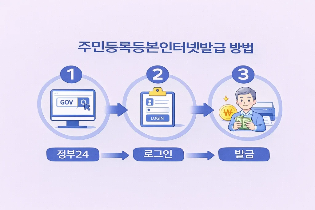 주민등록등본인터넷발급 방법 및 수수료 정리 (2026년 현재 기준) 2 주민등록등본인터넷발급