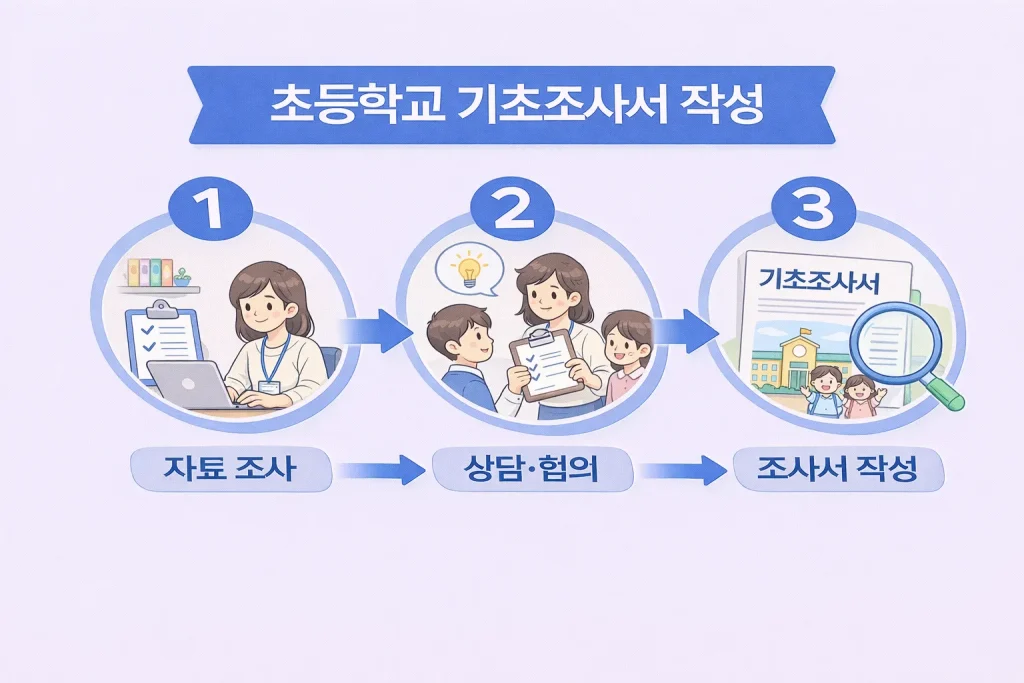 초등학교 기초조사서 작성 방법