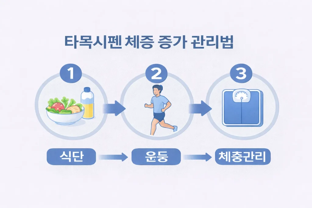 타목시펜 체증 관리법1 결과