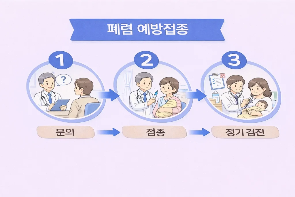 폐렴 예방접종 절차