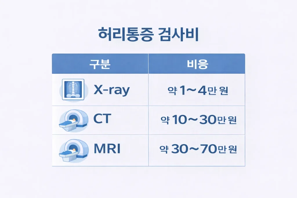 허리통증 검사비2