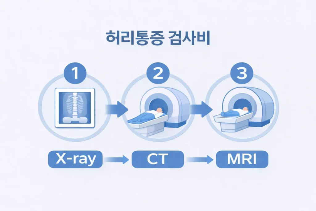 허리통증 검시비1