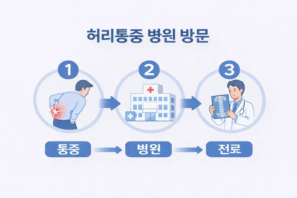 허리통증 병원 방문1