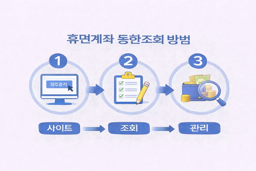 휴먼계좌 통합 조회 방법